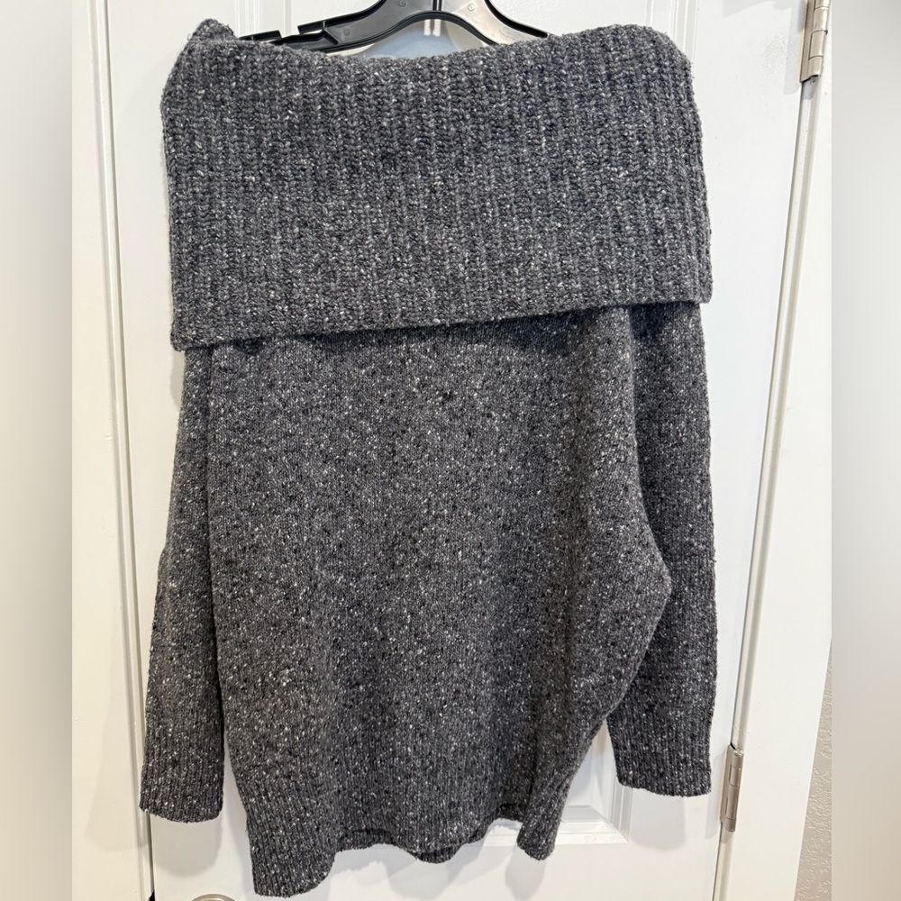 Joie Charcoal Off-the-Shoulder Sweater